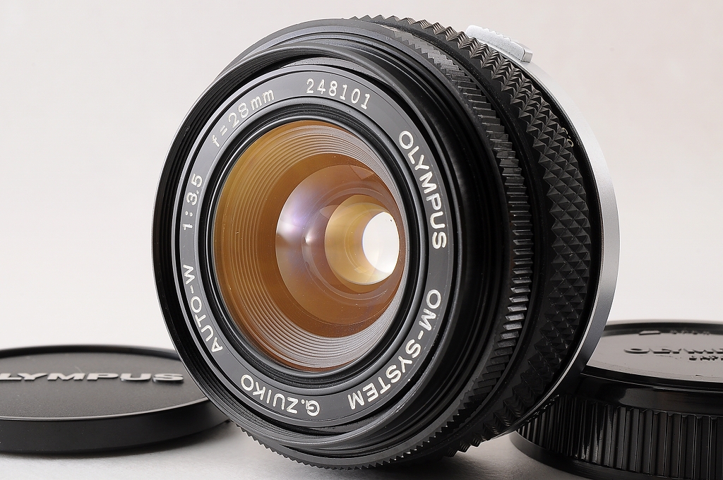 極上品 オリンパス OLYMPUS 28mm F:3.5OM-SYSTEM NEAR MINT+】OLYMPUS OM SYSTEM G.ZUIKO AUTO W 28mm F/3.5 MF