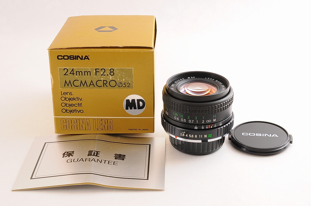 TOP MINT+ IN BOX】COSINA 24mm F/2.8 MC MACRO MF Lens For MD
