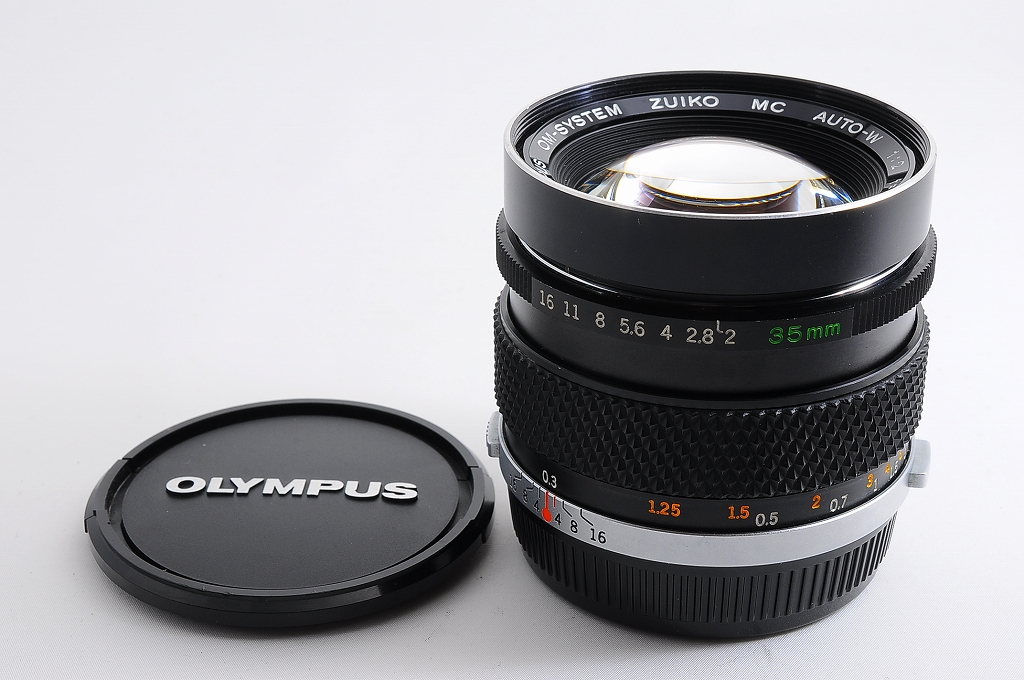 NEAR MINT+】OLYMPUS OM-SYSTEM ZUIKO MC AUTO-W 35mm F/2 MF