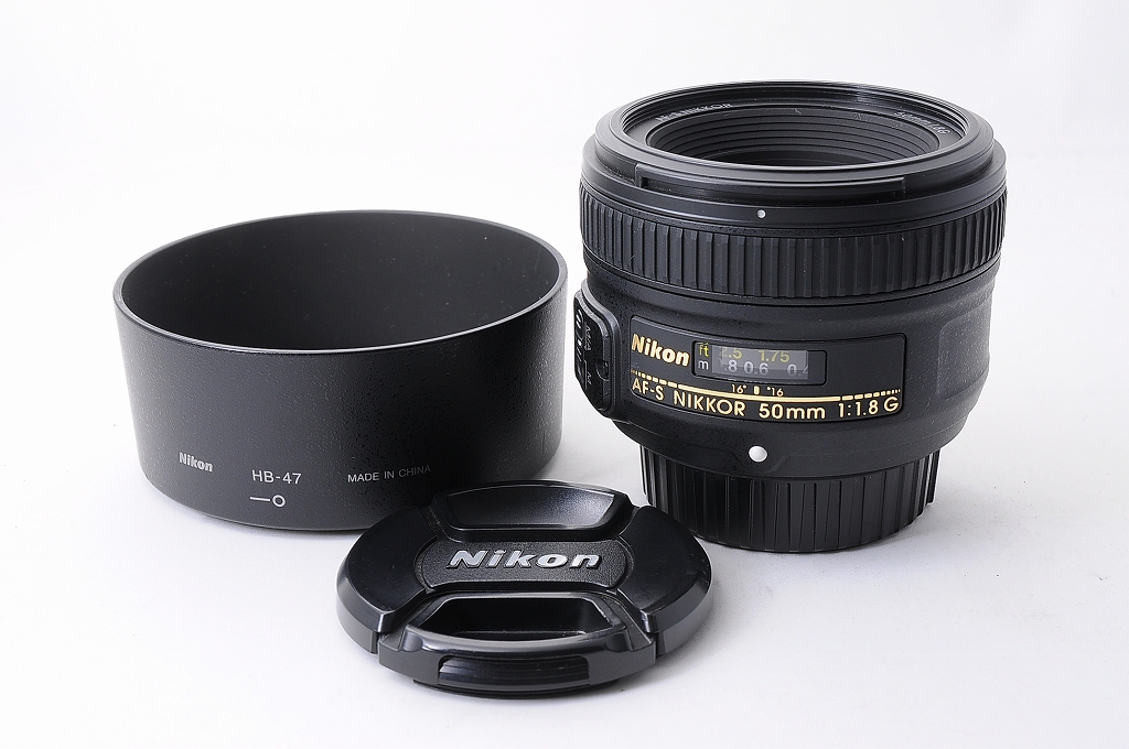 TOP MINT】NIKON AF-S NIKKOR 50mm F/1.8 G Standard Lens + HB