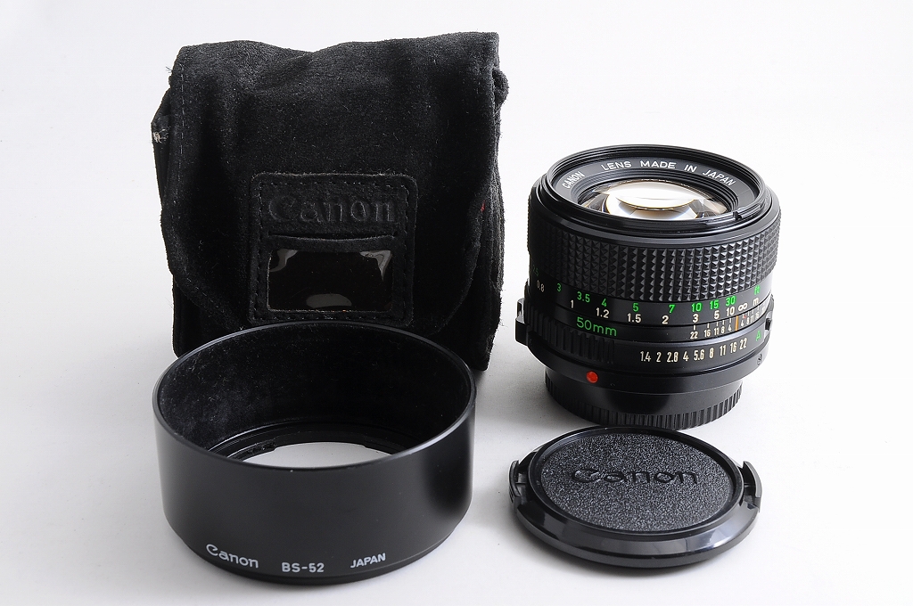 Canon New FD 50mm f/1.4 レンズ フード(BS-52)付 NEAR MINT+】CANON NEW FD NFD 50mm F1.4 MF Standard Lens BS