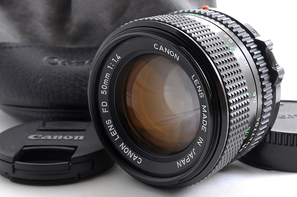 TOP MINT】CANON NEW FD NFD 50mm F/1.4 MF Standard Lens + Case From